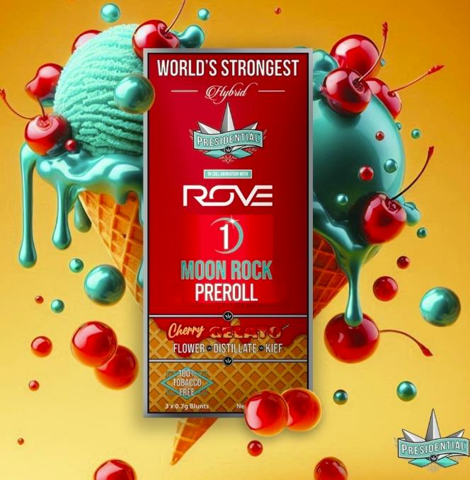 Presidential Moon Rock Mini Preroll Cherry Gelato