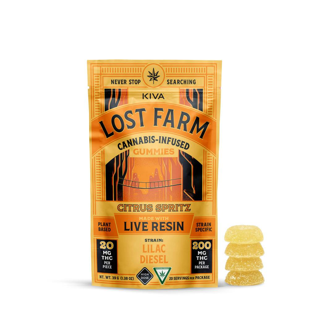Lost Farm | Citrus Spritz x Lilac Diesel Live Resin Gummies | 10x20mg