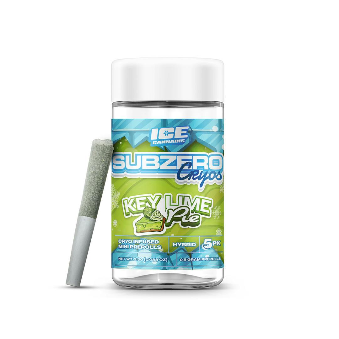 Ice Cannabis | Key Lime Pie Cryo Infused Pre-Roll Pack | 5x0.5g