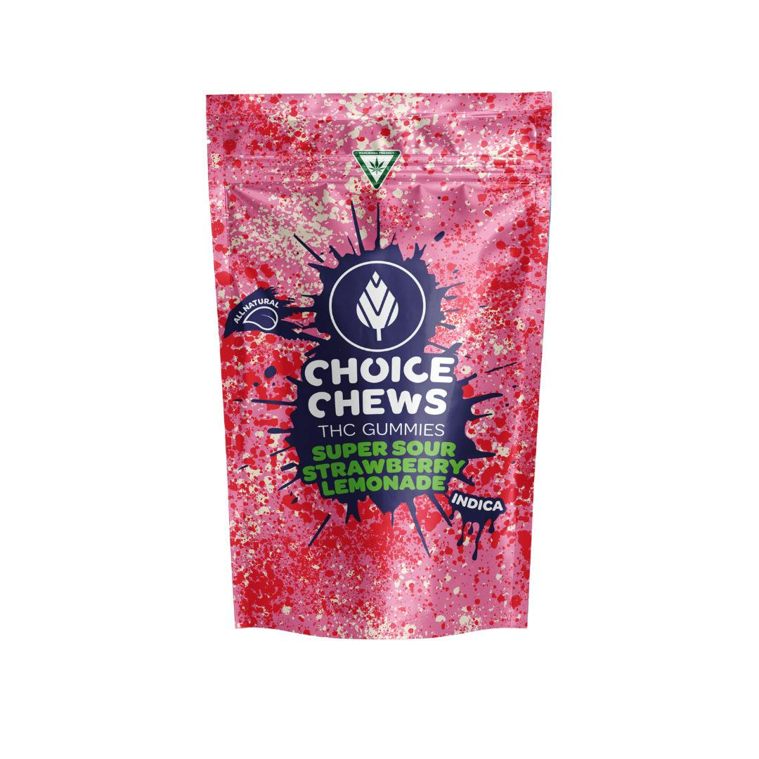 Choice | Super Sour Strawberry Lemonade Gummies | 10x10mg