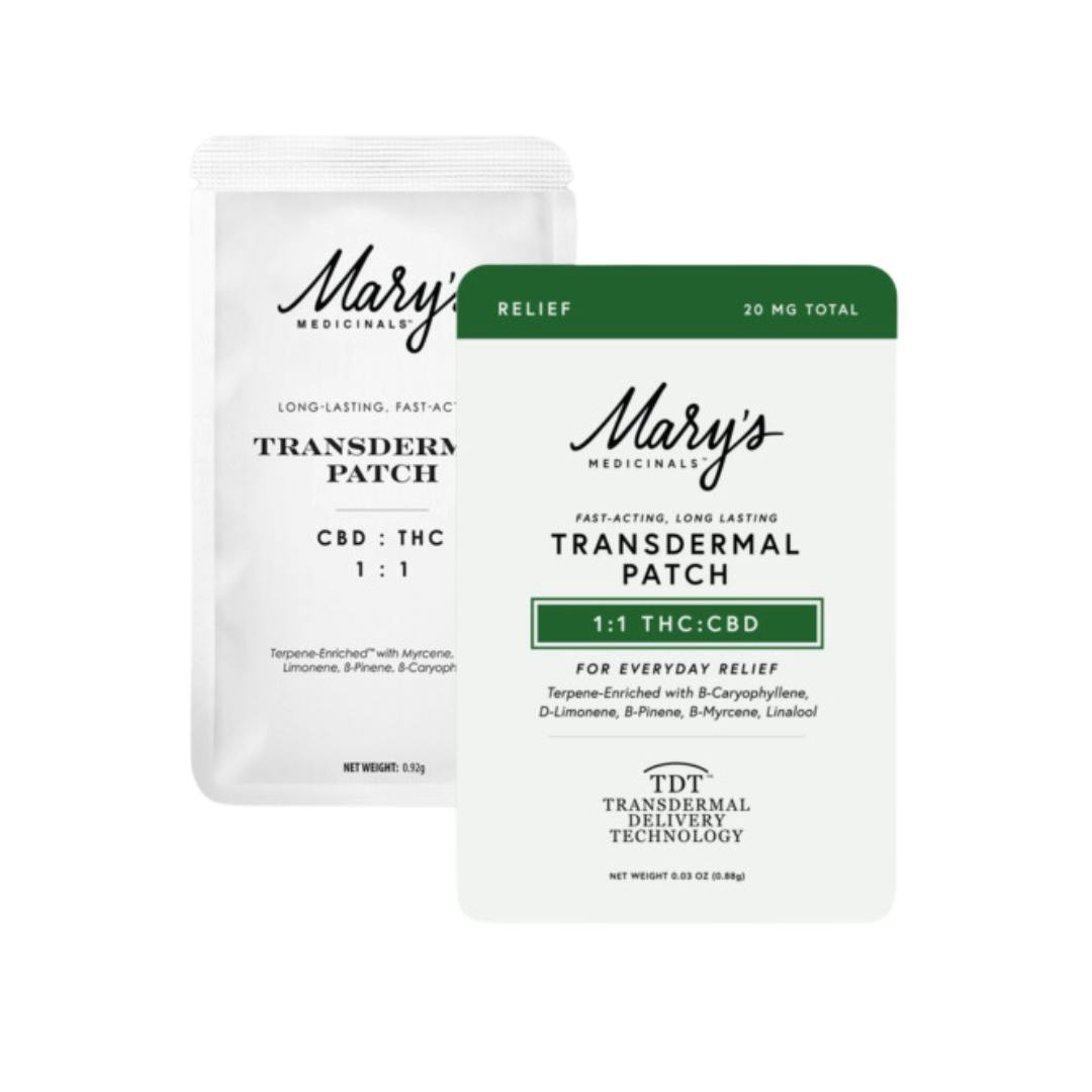 Mary's Medicinals | Relief Transdermal Patch | 1:1 THC:CBD