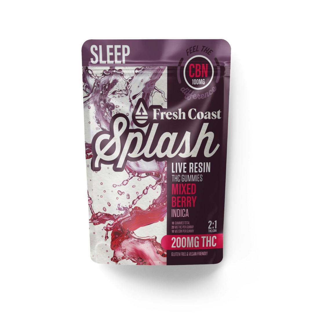 Splash | Mixed Berry Live Resin Sleep Gummies | 2:1 THC:CBN