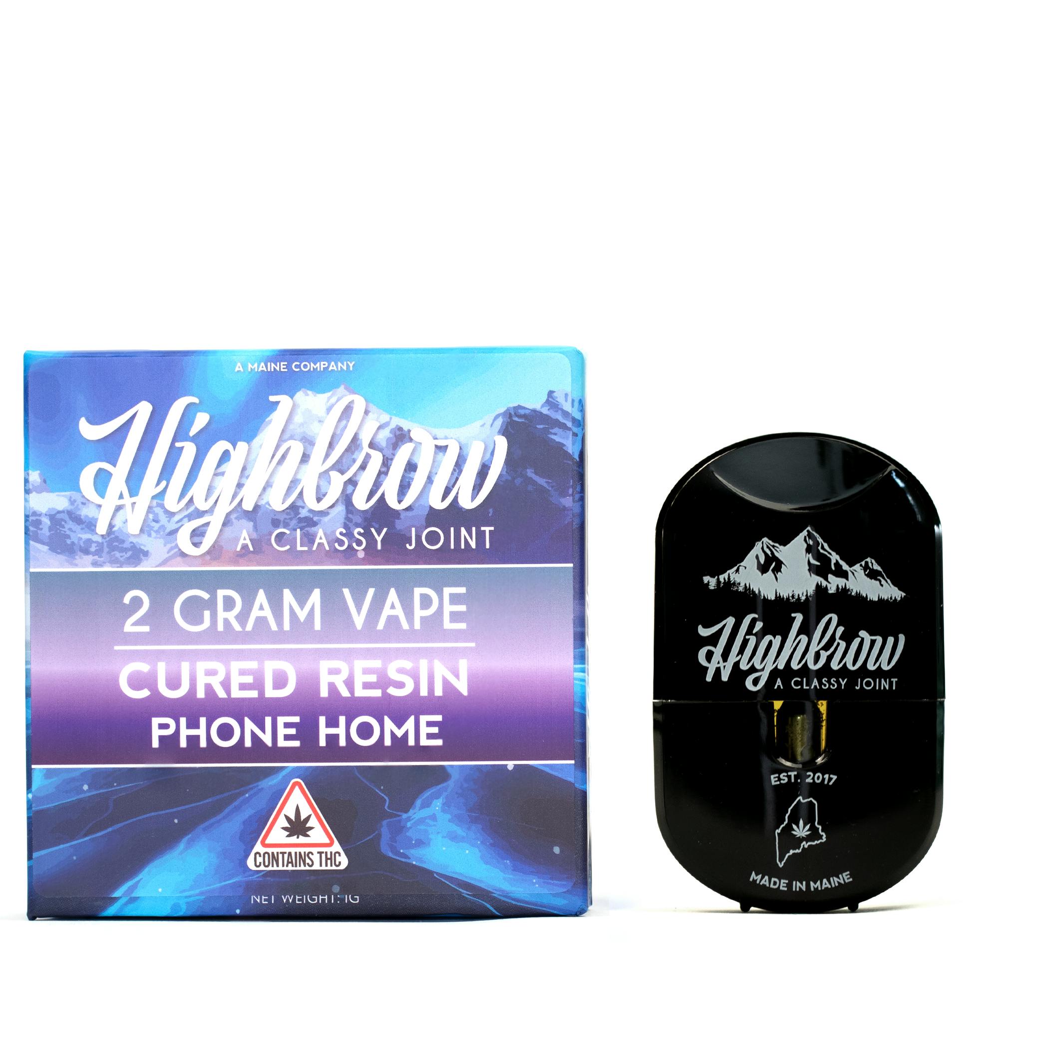 Highbrow | Phone Home | Cured Resin | 2g Disposable Vape.