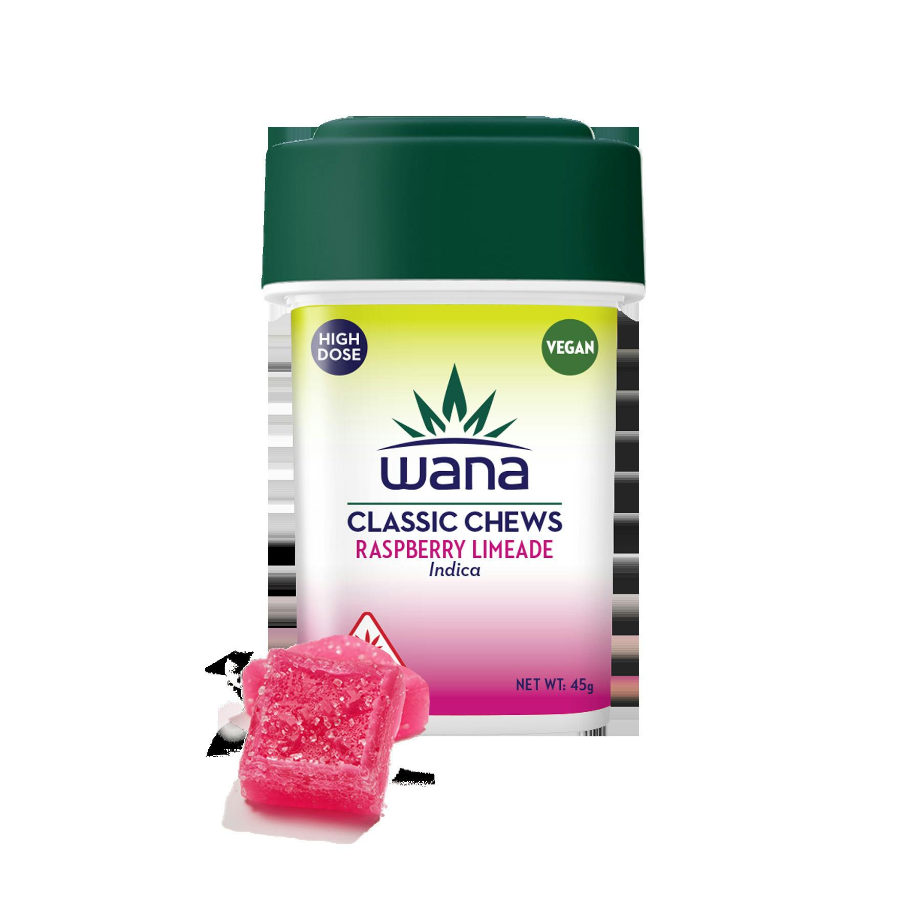 Wana Raspberry limeade 40mg chews
