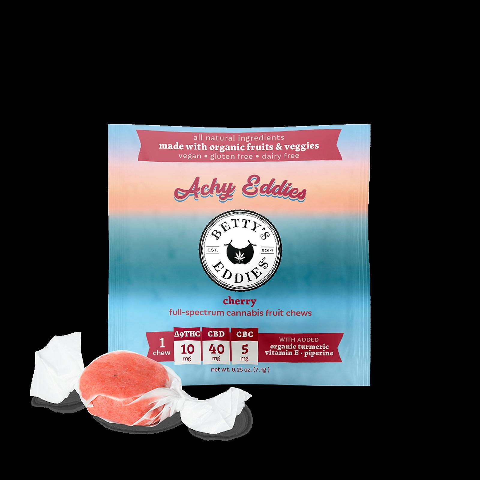 Betty's Eddies - Achy Cherry - 1:4:5 10mg Chews