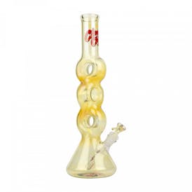 Cheech & Chong Glass 16" Tall Colour Changing Moe Money Tube Triple Donut