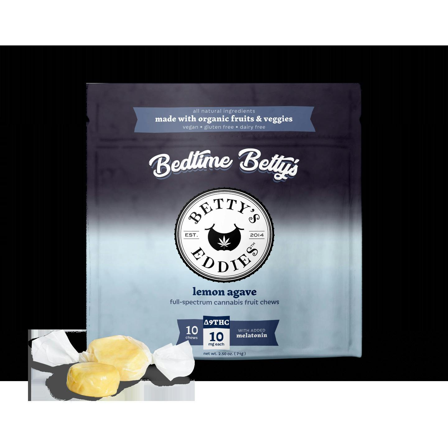 Betty's Eddies - Lemon Agave Melatonin - 10mg Chews