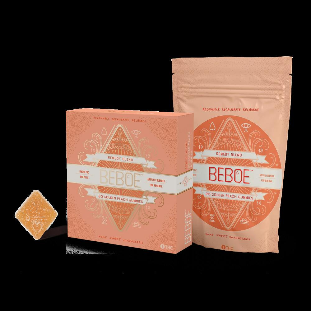 Beboe - Remedy Sour Golden Peach 2:1 CBD:THC - 5mg Chews