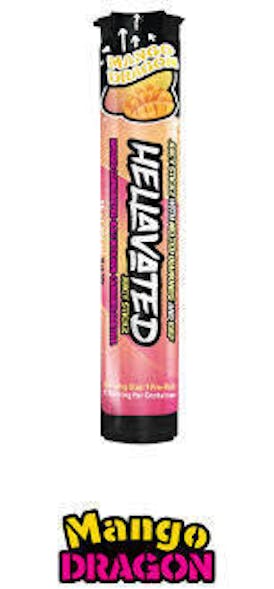 Hellavated Juicy Stickz - Mango Dragon - .75g Infused Preroll