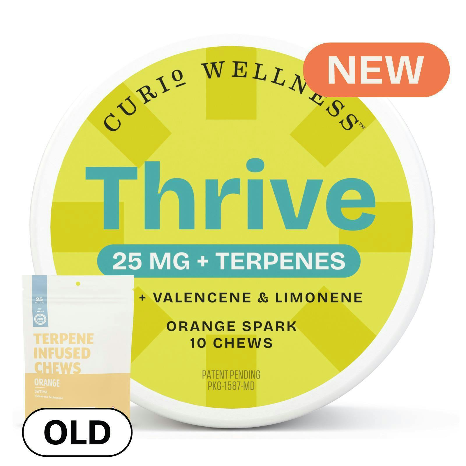 Curio Wellness - Orange Spark "Thrive" - 25mg Terpene Infused Chews