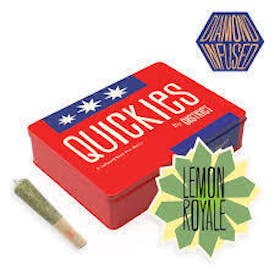 District Cannabis - Quickies - Lemon Royale - 5pk Diamond Infused Preroll
