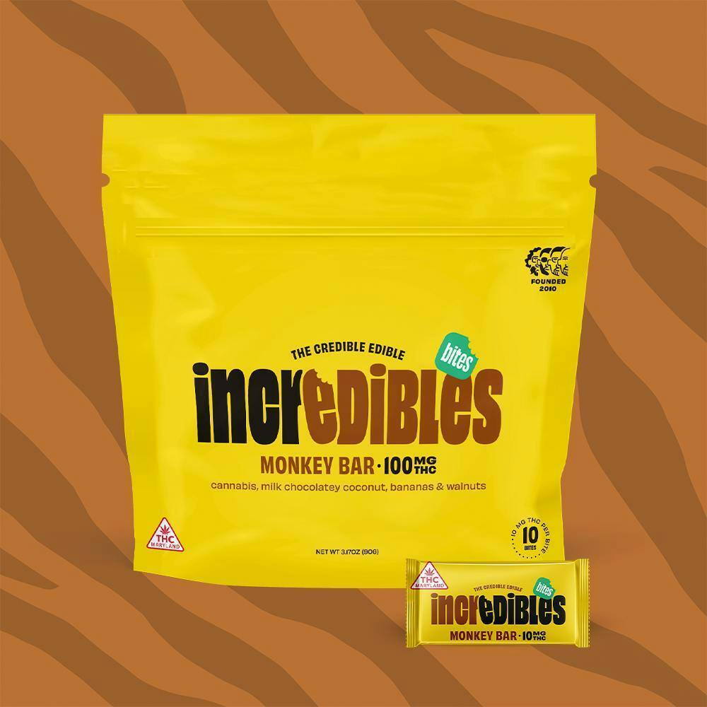 Incredibles Bites - Monkey Bar - 10mg Chocolates