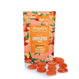 Gummiez | Sweet Peach Fruit Chews | Sativa - Live Resin | 250mg | Smokiez