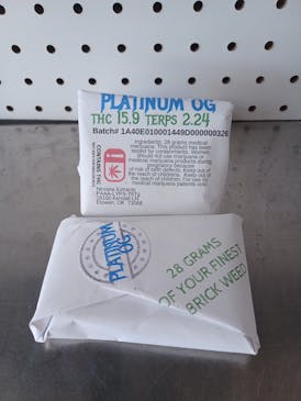 1 Ounce Nirvana Brick Weed - Platinumn OG - Indica