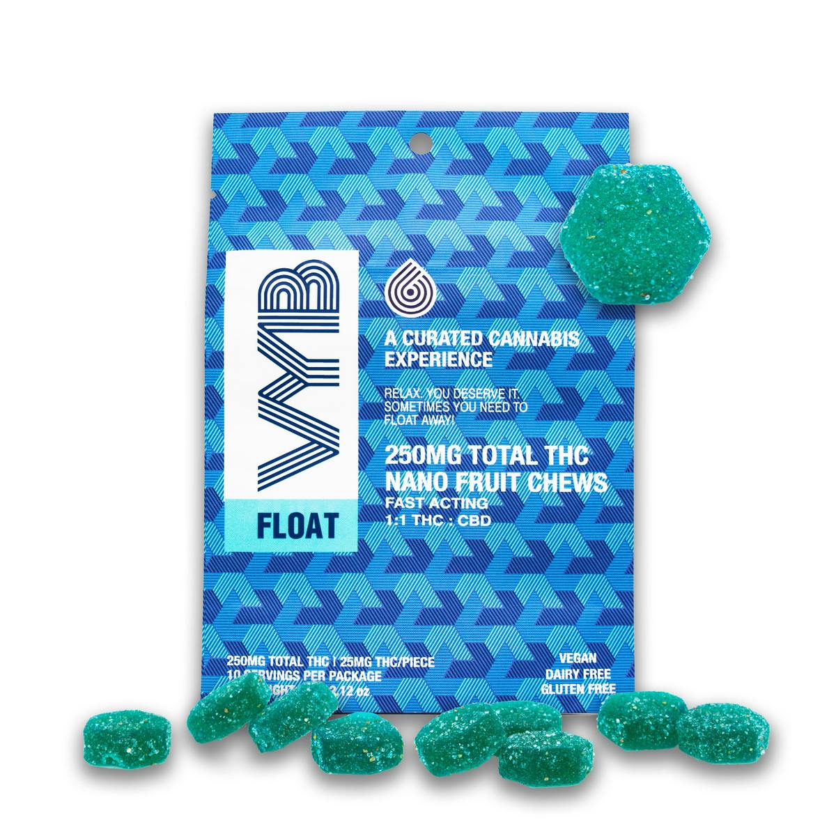250mg VYB Float Nano Fruit Chews - Kiwi Strawberry