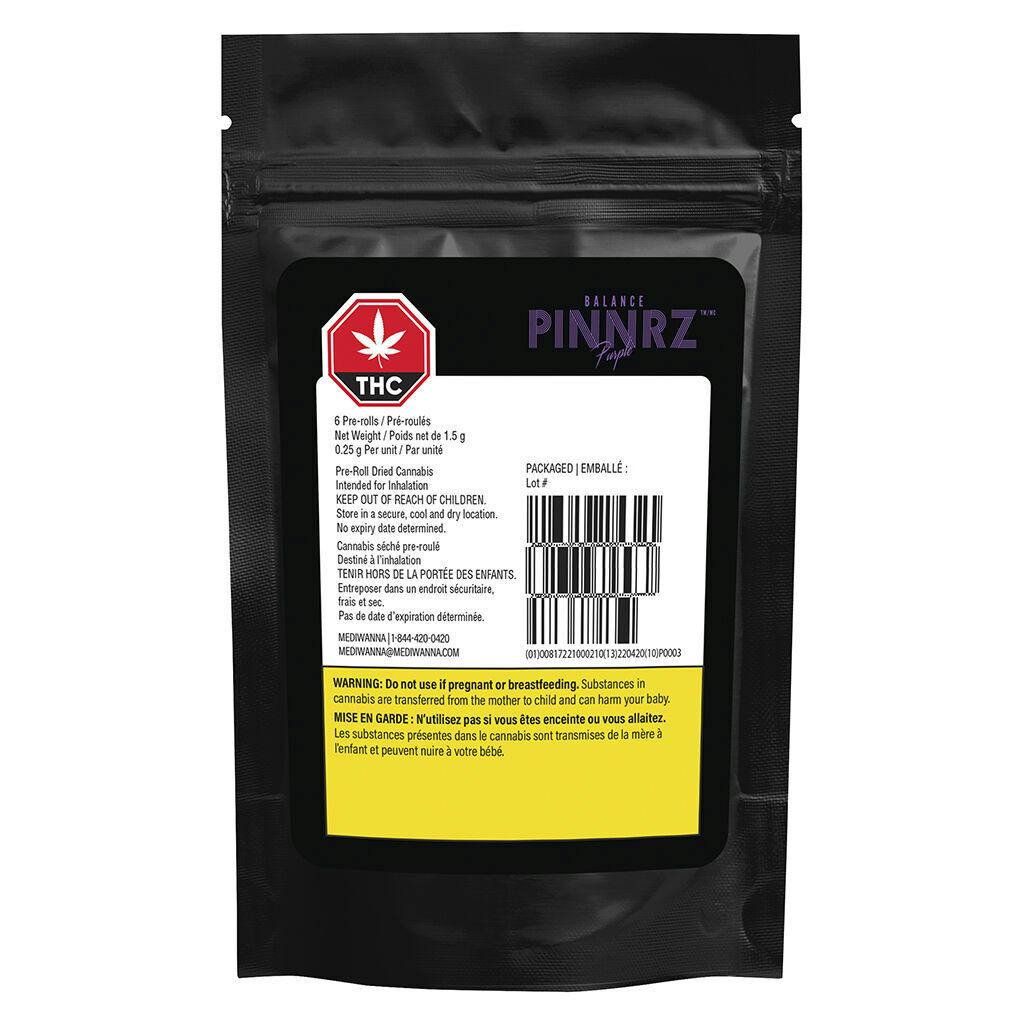 PINNRZ - Purple Balance Pre-Roll - Blend - 6x0.25g