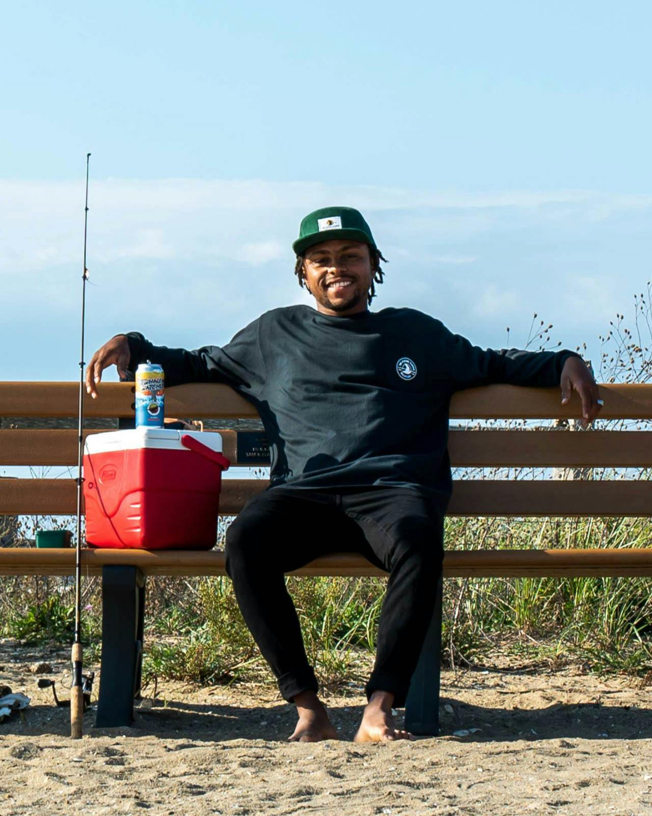 Long-Sleeve Pocket Tee (Black) - 2XL