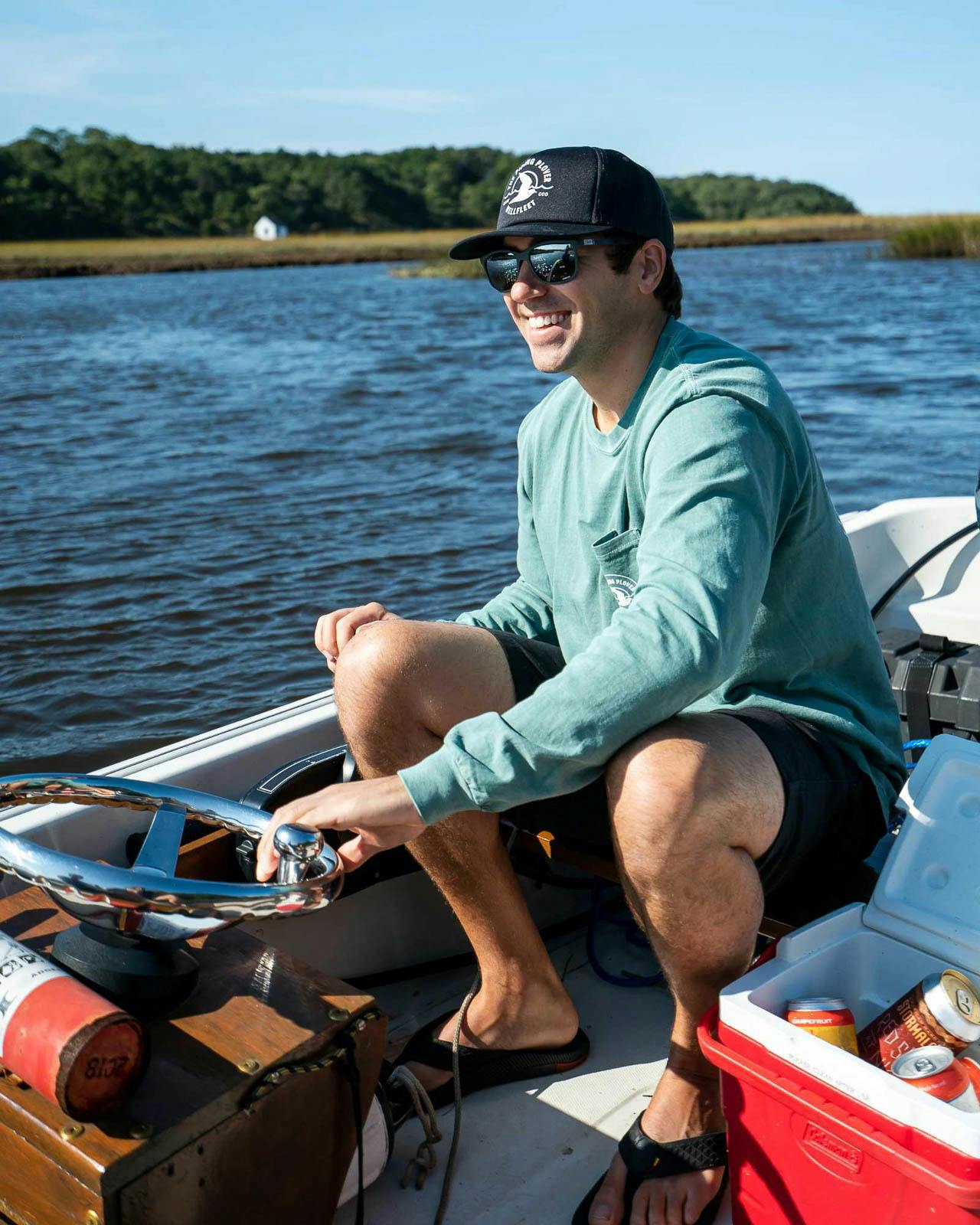 Long Sleeve Pocket Tee Green