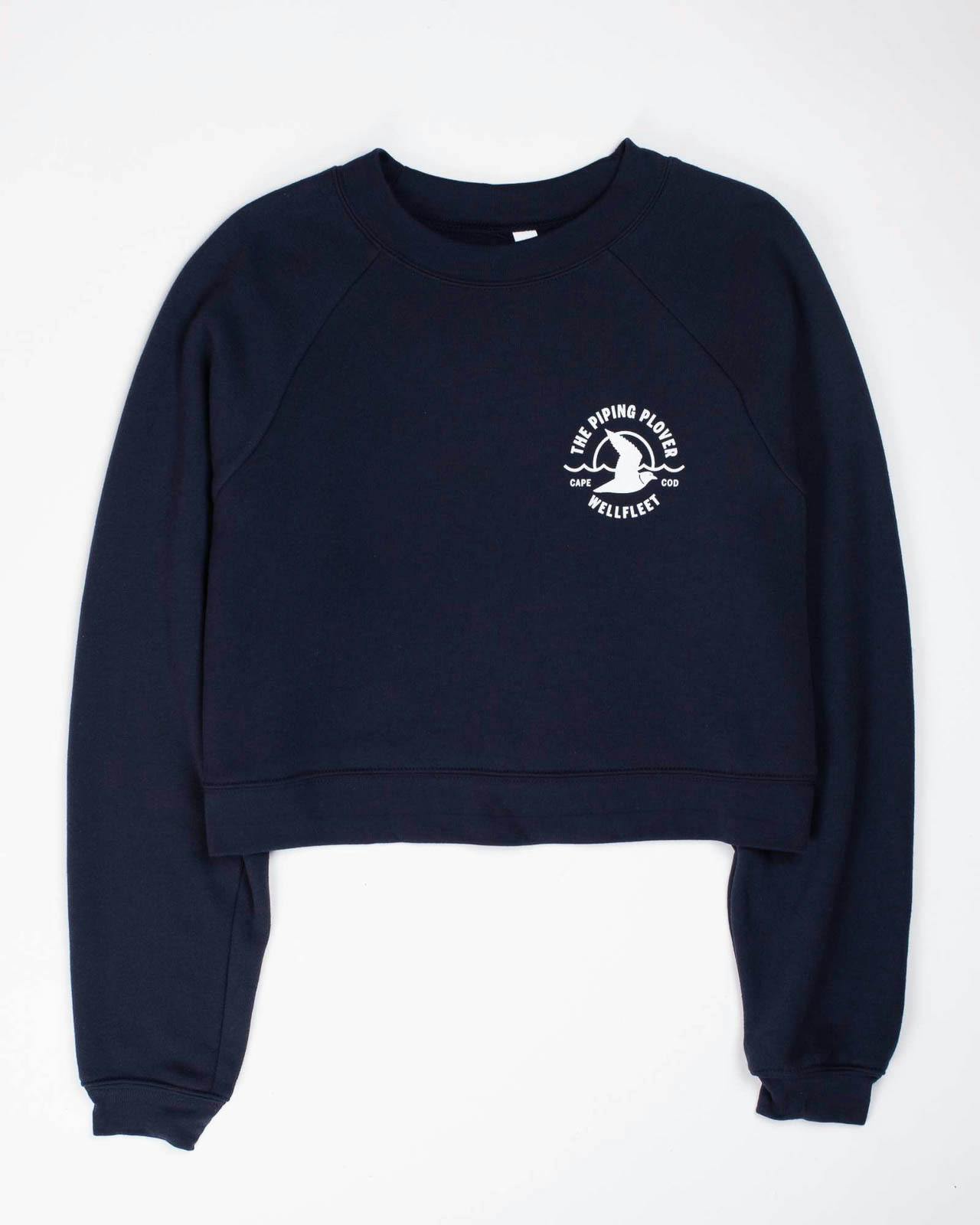 Cropped Crewneck Sweatshirt (Navy) - L