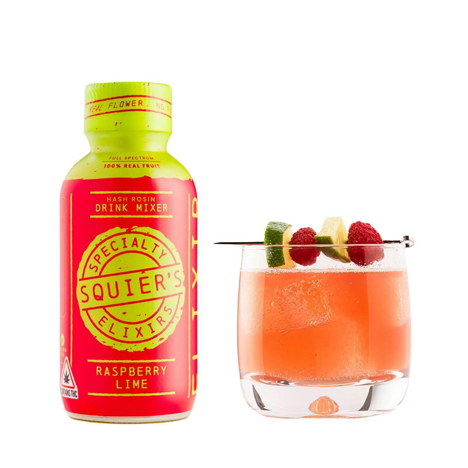 Raspberry Lime Hash Rosin Elixir (500mg) | Squier's Elixirs at The Piping Plover: Recreational Cannabis Dispensary Wellfleet, Cape Cod