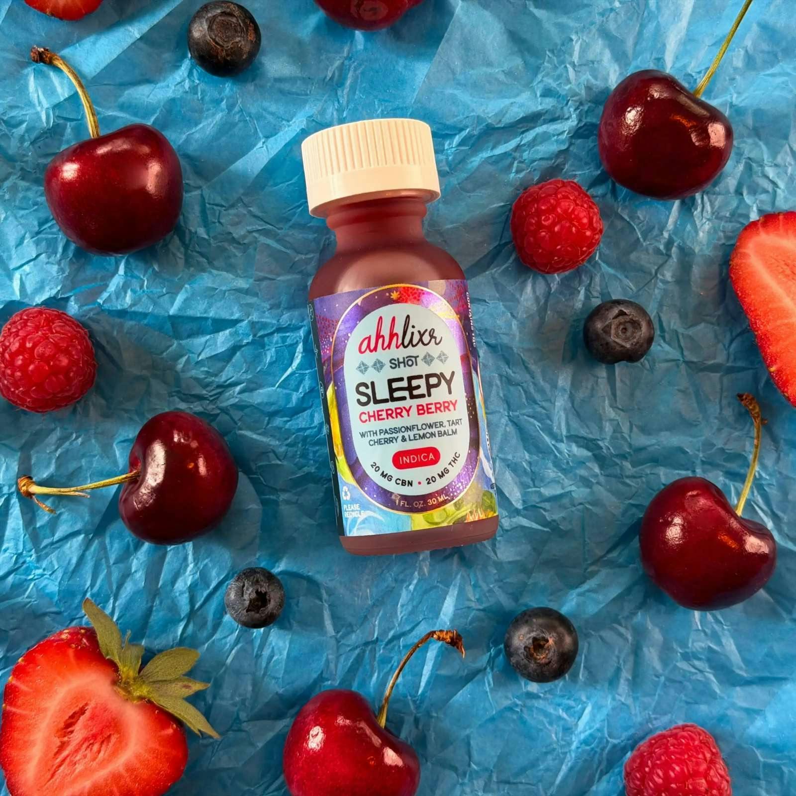 *Sleepy* Cherry Berry Wellness shot (20mg) | Ahh Moments at The Piping Plover: Recreational Cannabis Dispensary Wellfleet, Cape Cod