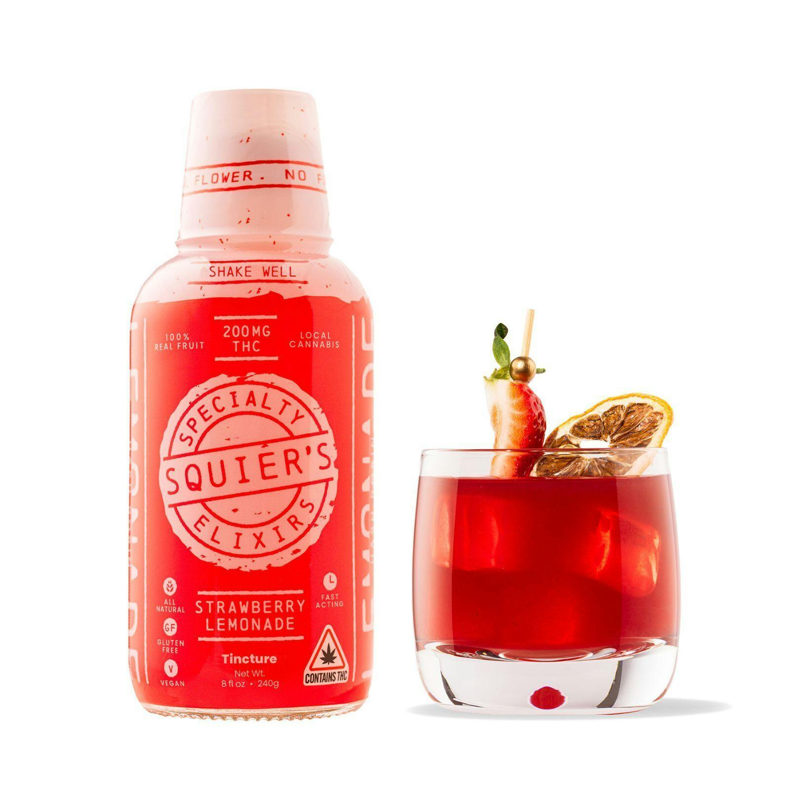 Strawberry Lemonade Hash Rosin Elixir (200mg) | Squier's Elixirs at The Piping Plover: Recreational Cannabis Dispensary Wellfleet, Cape Cod