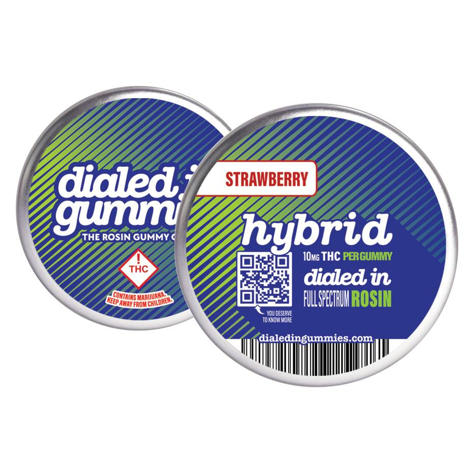 Dialed In Classic Rosin Gummies | Strawberry 100mg Rec