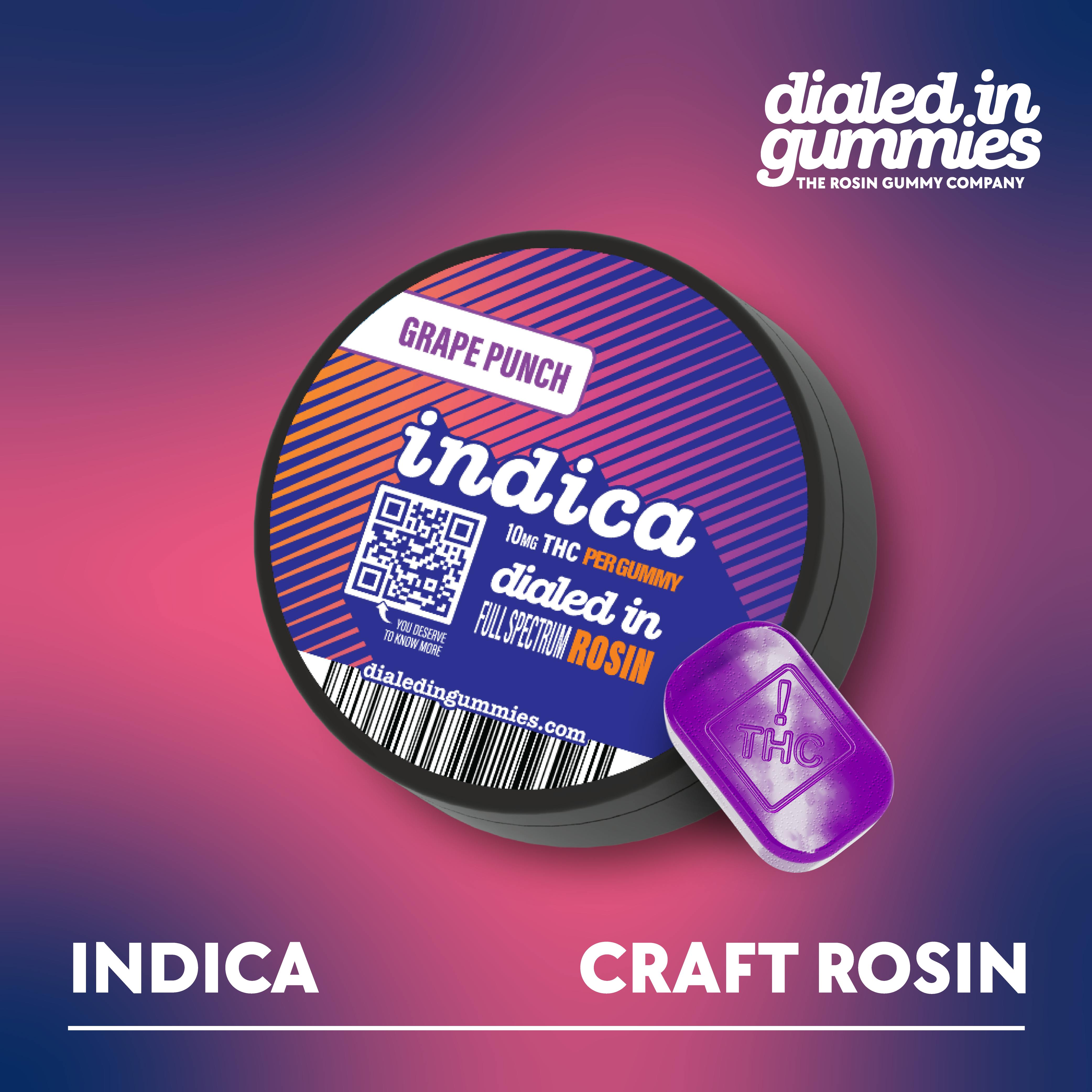 Dialed In - Classic Rosin Gummies - 100 mg - - Grape Punch (I)
