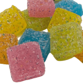 B's Cubes Gummies:50MG THC 50MG CBD