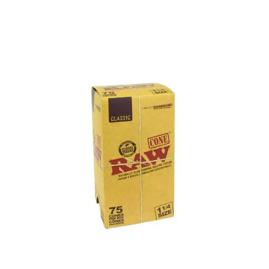 RAW | Classic 1 1/4 Cones | Pack of 75 Pre-Rolled Cones