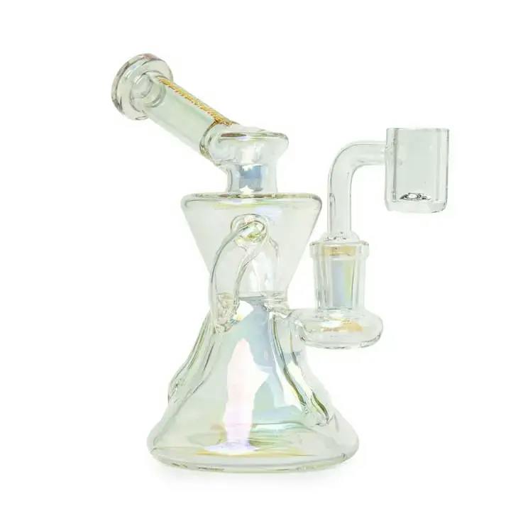 Red Eye Glass | Terminator Gamma Concentrate Recycler | Metallic Rainbow | 6"~