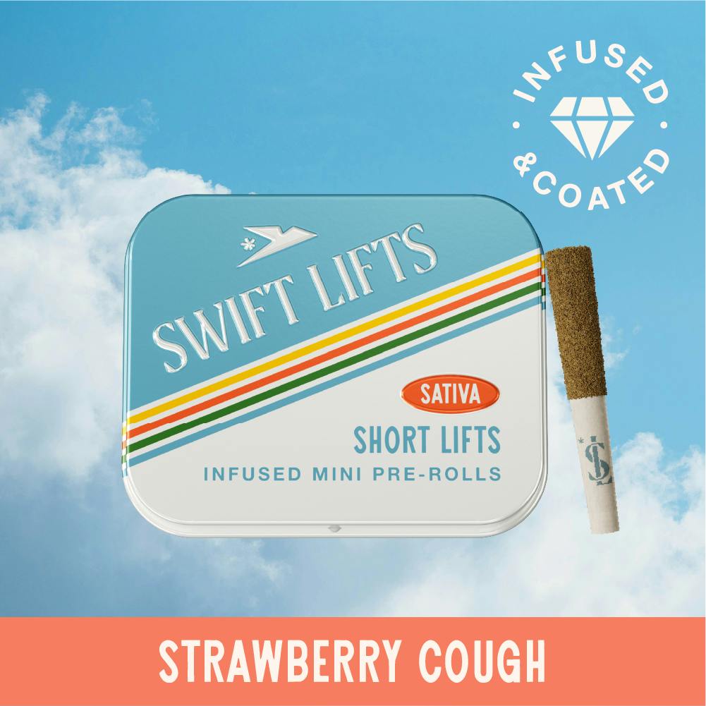 Swift Lifts Short Lifts Infused & Coated Strawberry Cough Infused Pre-Roll 2.5g