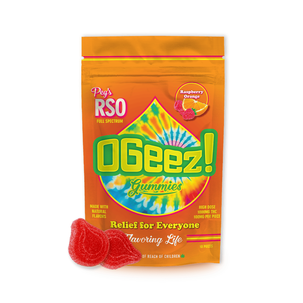 Ogeez! Raspberry Orange RSO Gummy 100mg [10pk] Candy