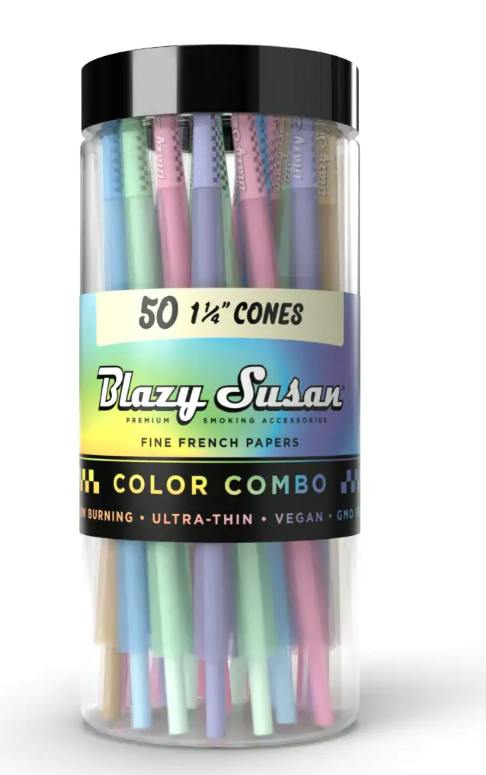 Blazy Susan Cones 1 1/4 Rainbow [50pk]