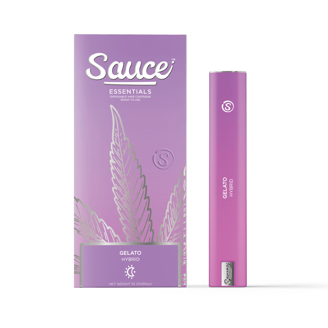 Sauce Essentials - 1g Live Resin AIO* - Gelato - 1G Disposable Vape (Hybrid)