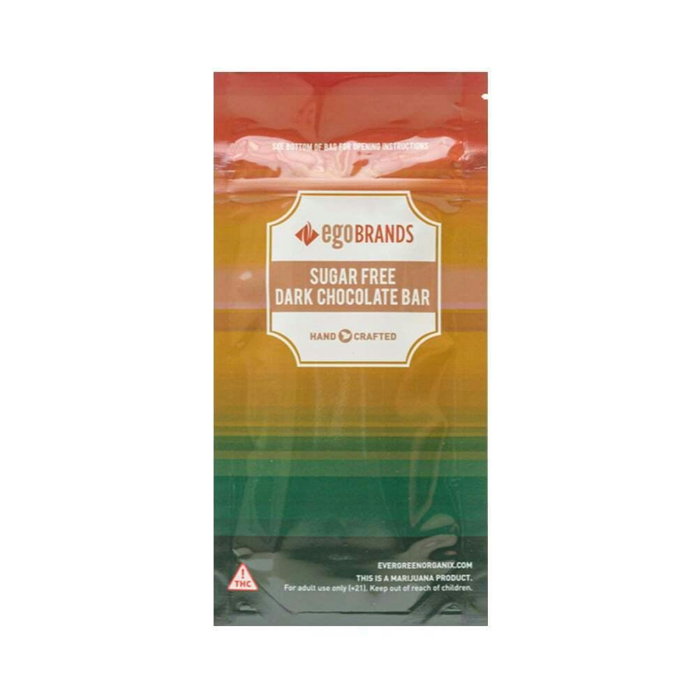 Sugar Free Dark Chocolate Bar (100mg) | Evergreen Organix (EGO) - Sugar Free Chocolate Bar
