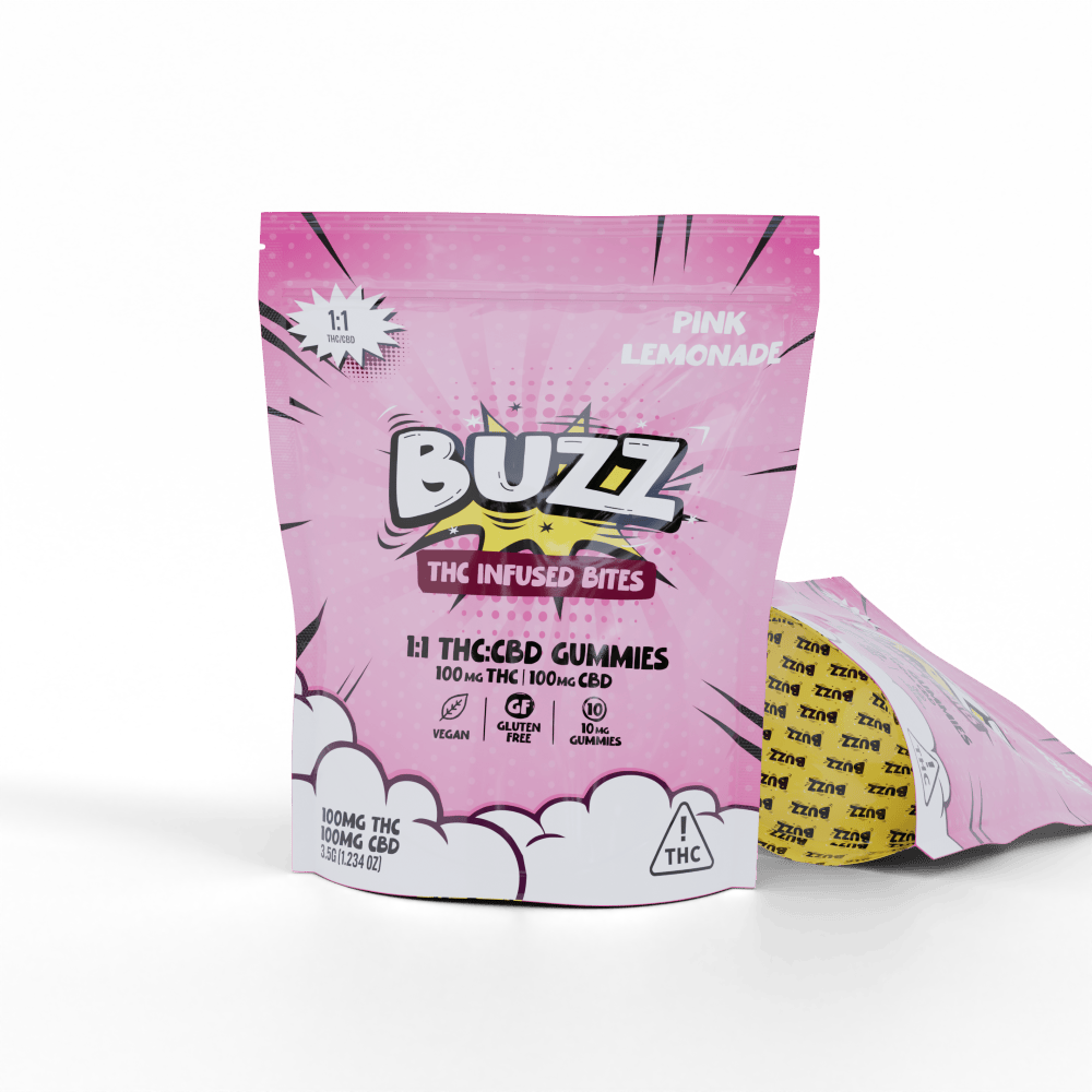 1:1 Pink Lemonade [10pk] (100mg CBD/100mg THC) | Buzz - NV - Gummies