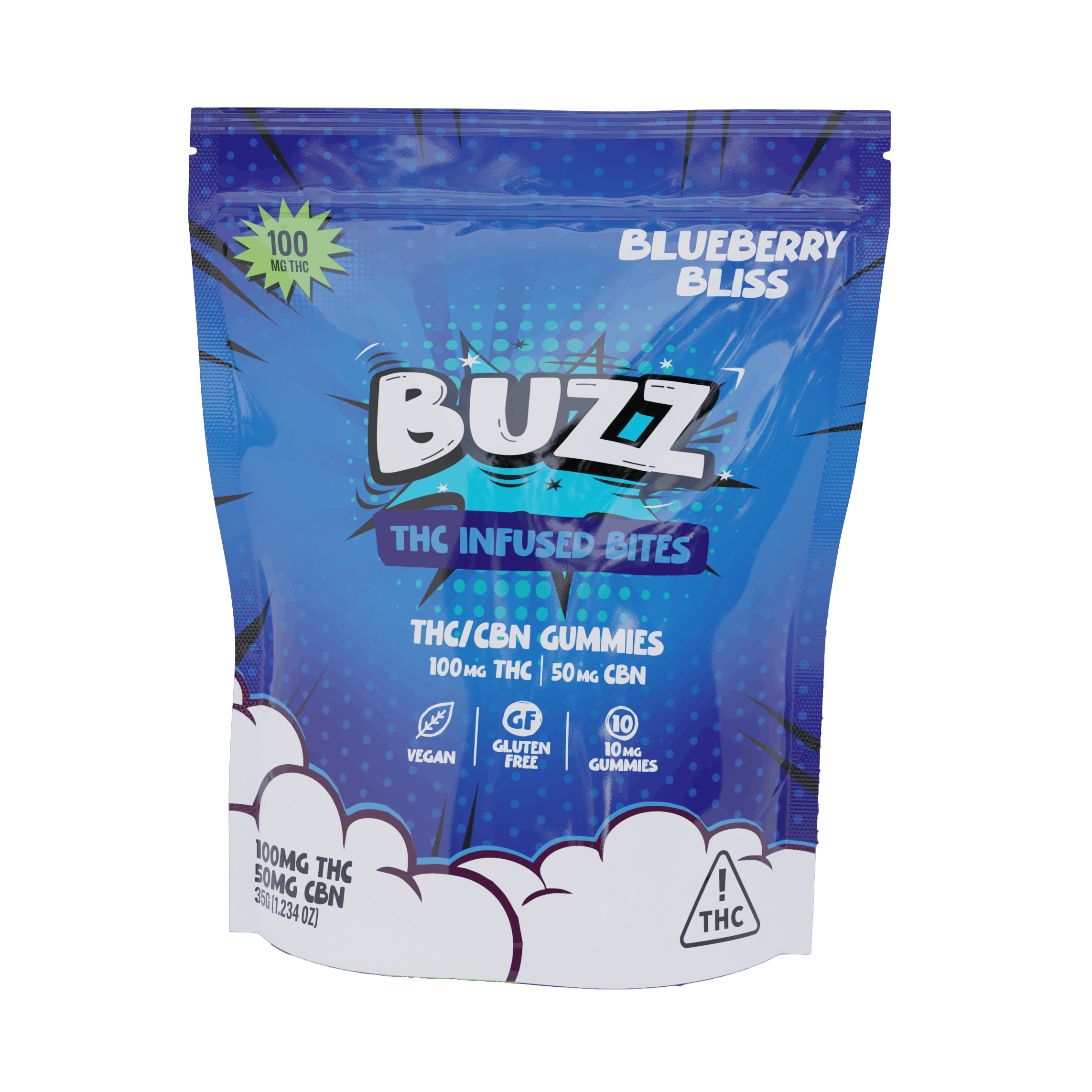 2:1 Blueberry Bliss (100mg THC/50mg CBN) | Buzz - NV - Gummies