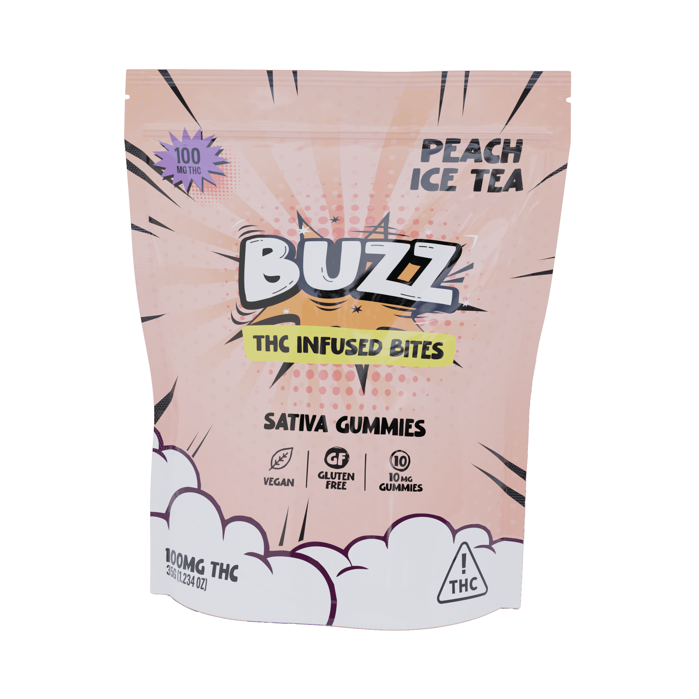 Peach Ice Tea (100mg) | Buzz - NV - Gummies