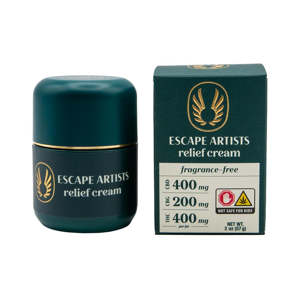 2:1:2 Relief Cream - Fragrance-free [2oz] (400mg CBD/200mg CBG/400mg THC) | Escape Artists - Cream