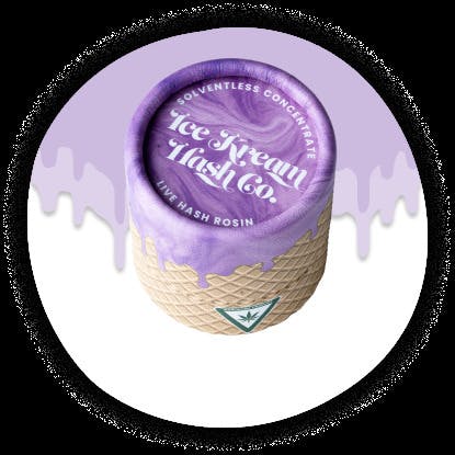 Double Bubble Cake | Single Scoop Rosin Infused Mini | 0.5g by Ice Kream Hash Co.