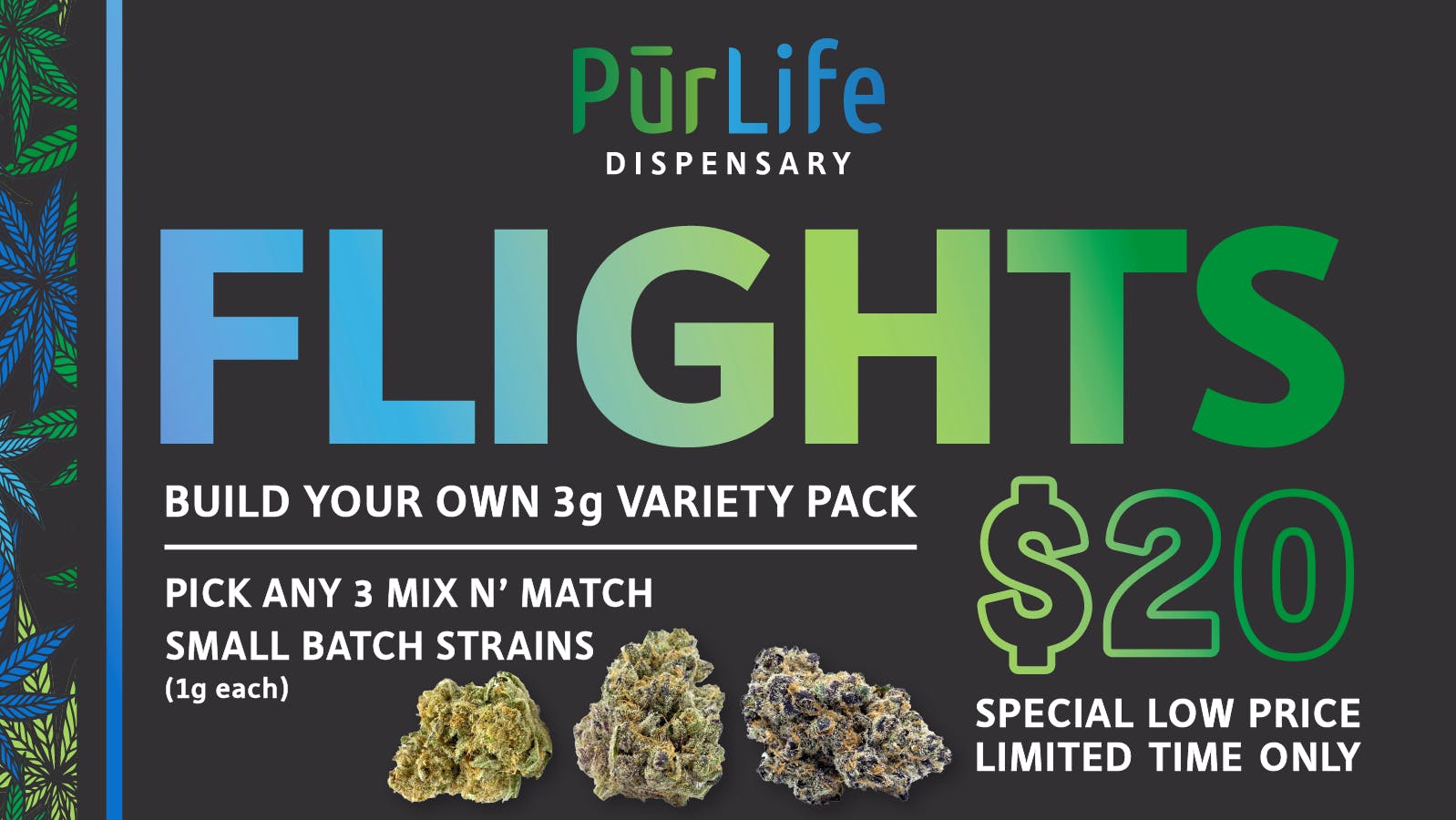 20 Flight 3g Variety Packs! at PurLife Dispensary Hobbs Weedmaps
