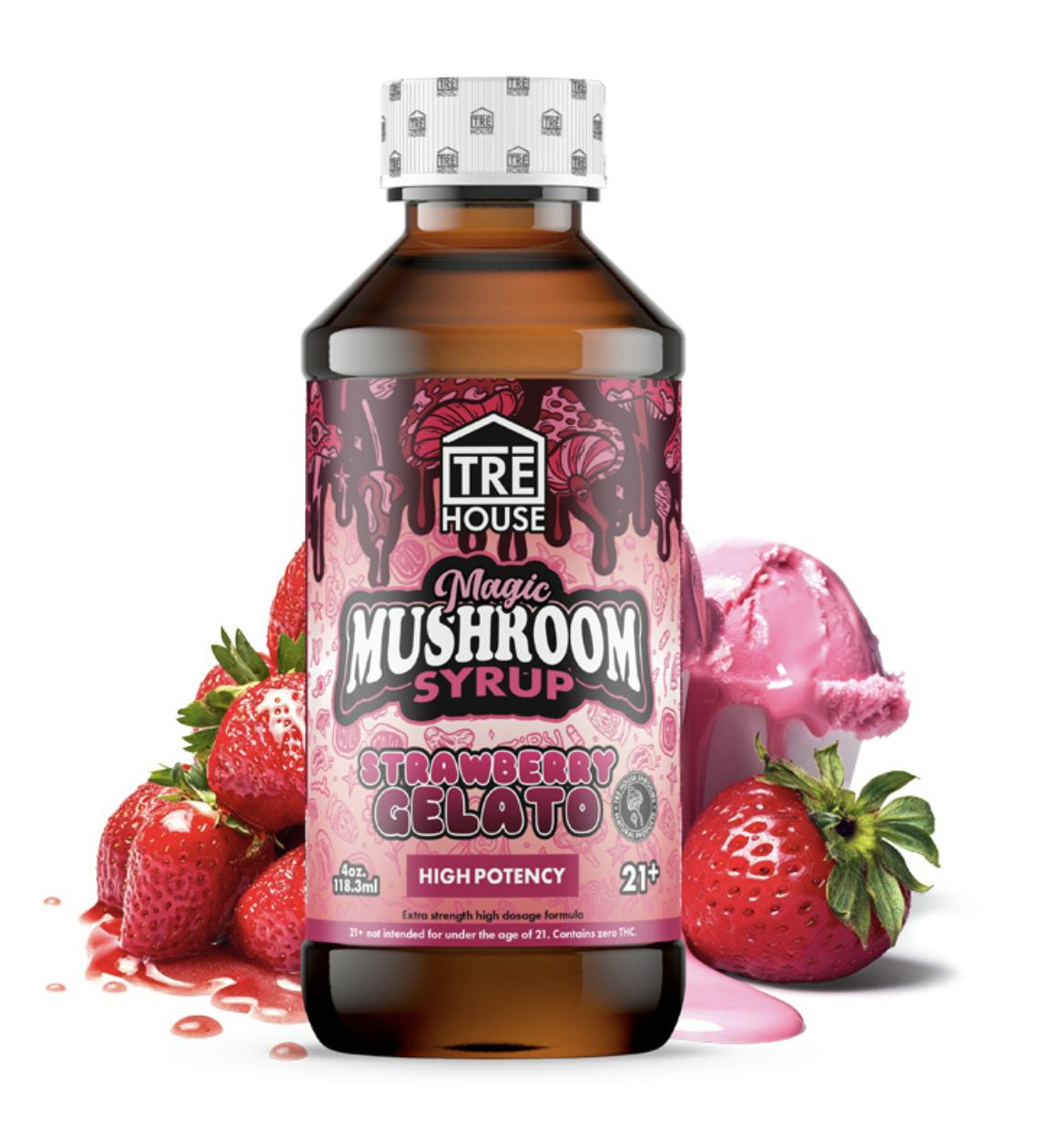 Strawberry Gelato - Mushroom Syrup
