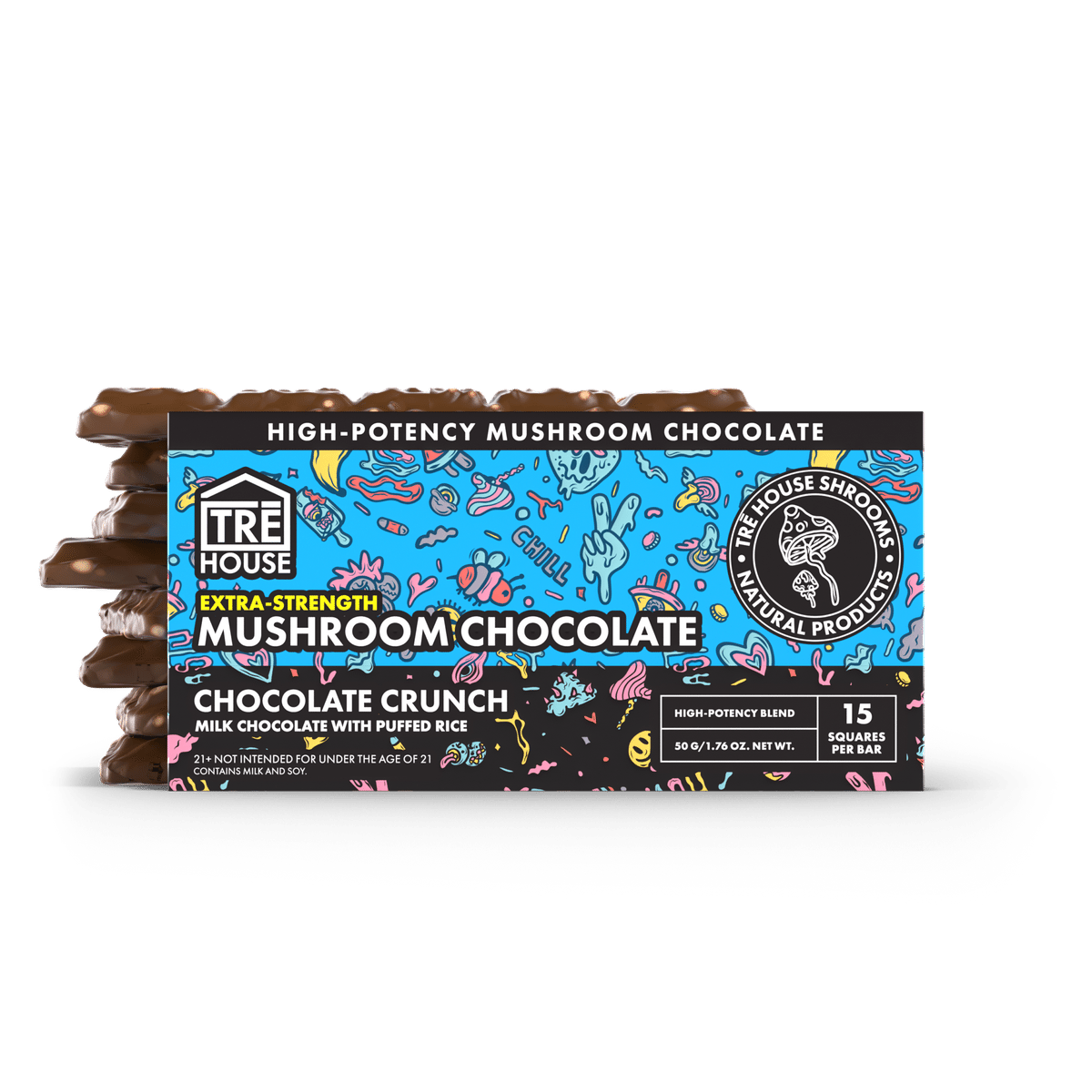 Magic Mushroom Chocolate Bar - Chocolate Crunch