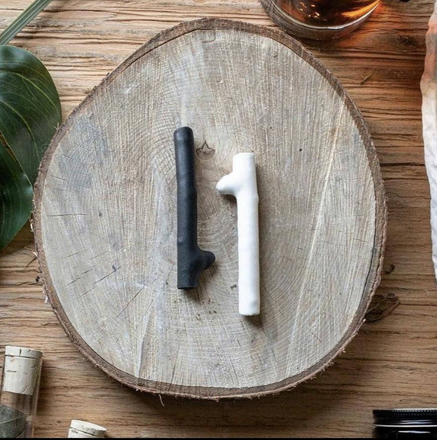 The Green Cannabis Co. Birch Pipe - White