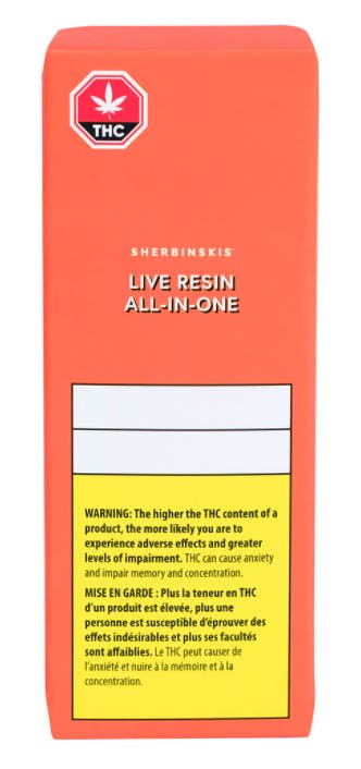 Orange Sherbs Live Resin Disposable Pen