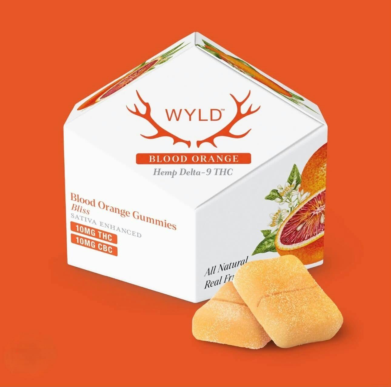 WYLD - Blood Orange 1:1 THC:CBC Gummies - 50mg 5ct