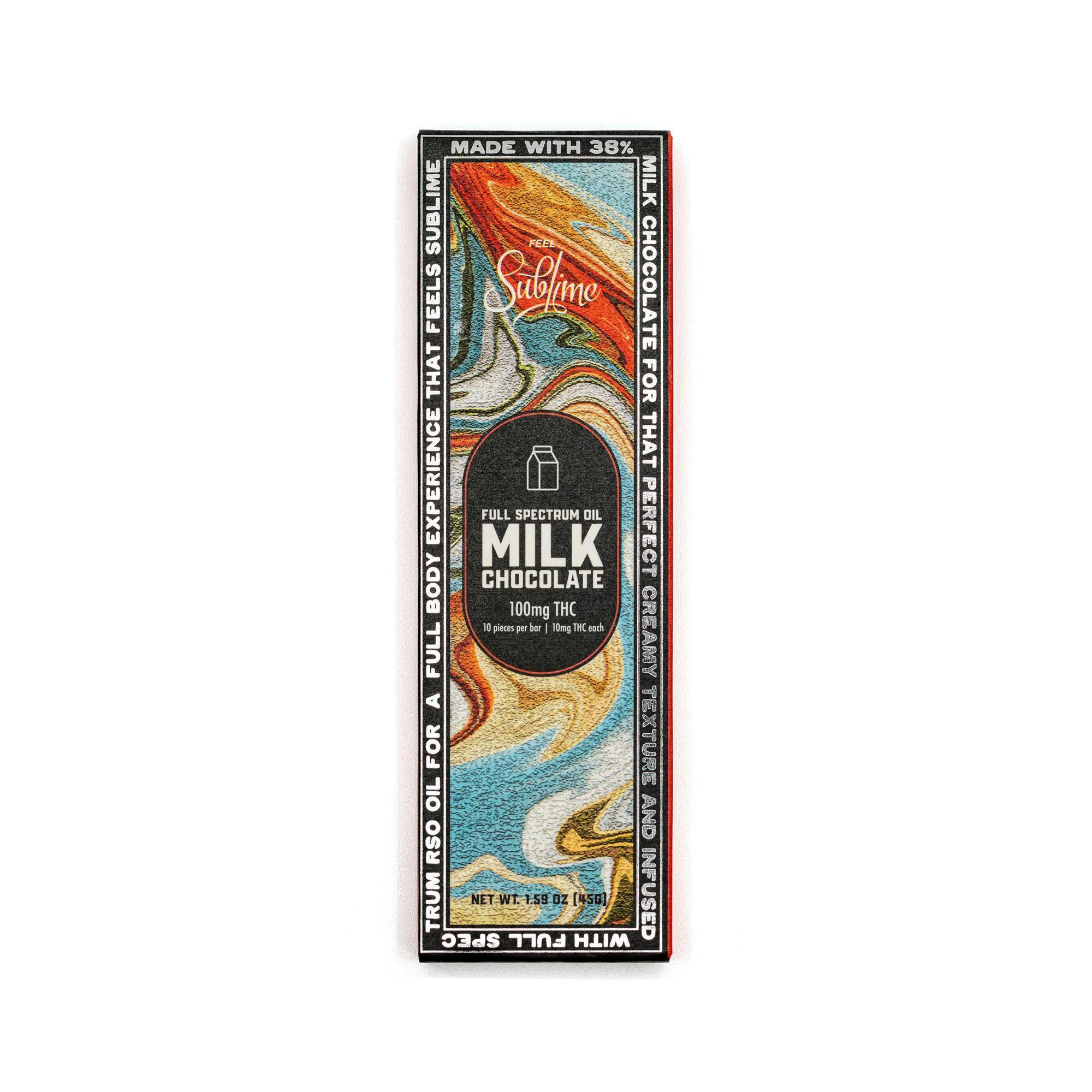 RSO MILK CHOCOLATE BAR 100MG