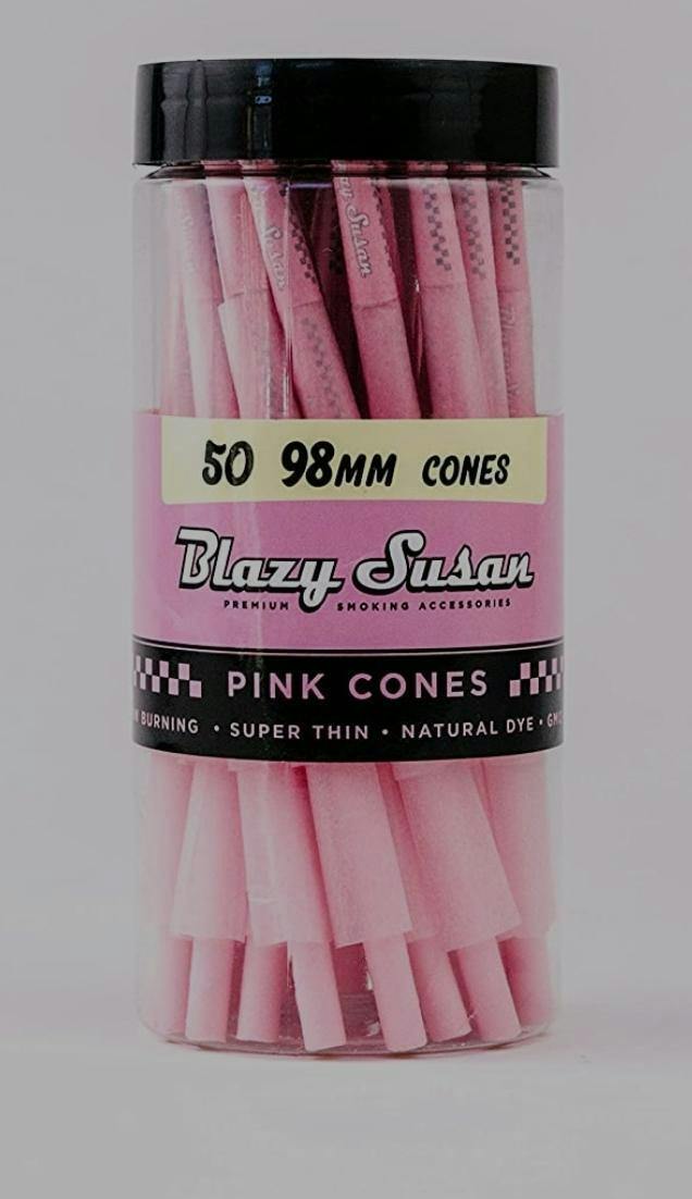 BLAZY SUSAN PINK CONES 50PK 98MM