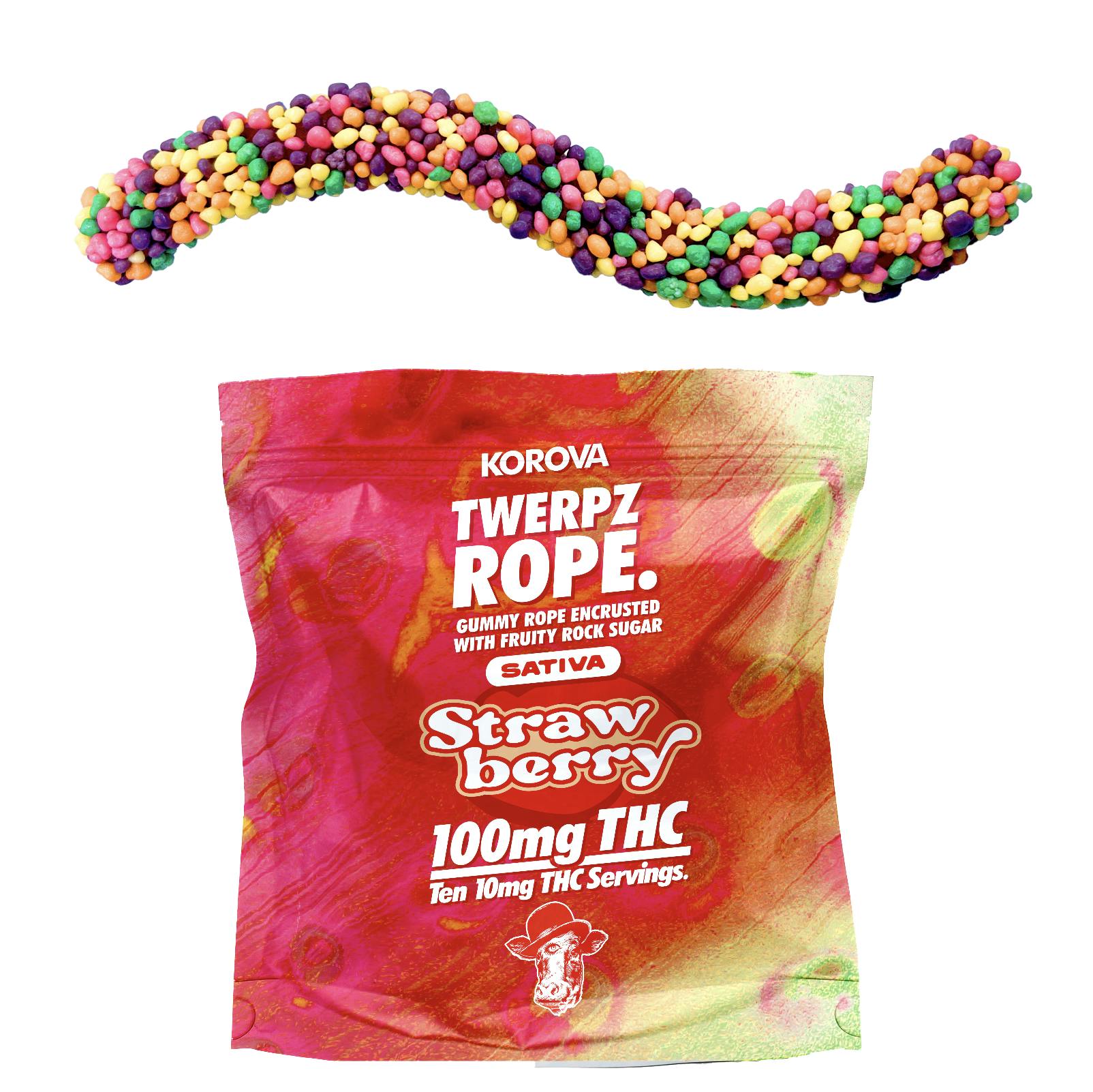TWERPZ ROPE- STRAWBERRY 100MG